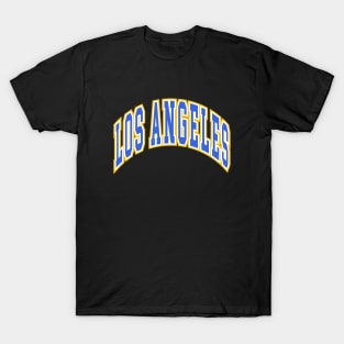 Los Angeles - Block Arch - Black Blue/Gold T-Shirt